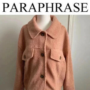 BNWT Paraphrase Women’s Sherpa oversized jacket  size M
